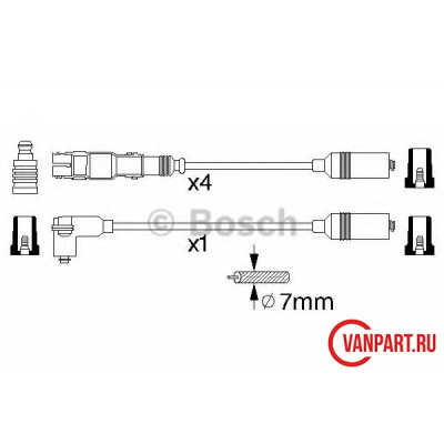 Комплект высоковольтных проводов Комплект высоковольтных проводов