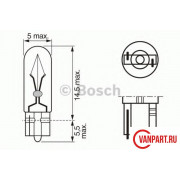 Лампа STANDARD W2 3W 12V