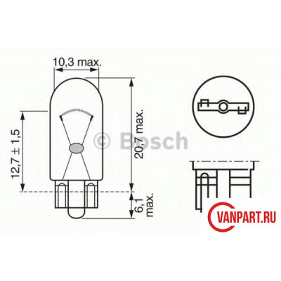 Лампа LONGLIFE DAYTIME W5W 12V 5W