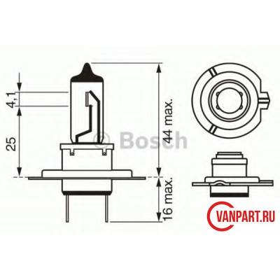 Лампа TRUCKLIGHT H7 24V 70W