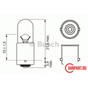 Лампа T4W 24V 4W BA9s
