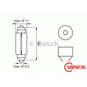 Лампа W5W 24V 10W