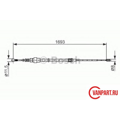 Трос стояночного тормоза
