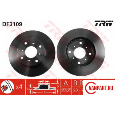 Передний тормозной диск