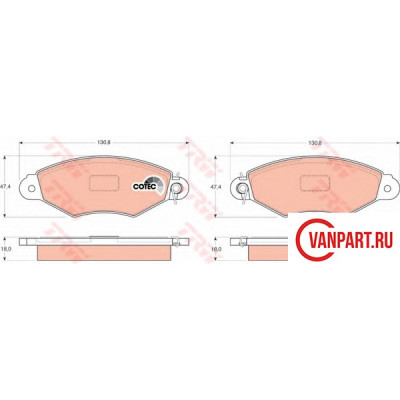 Передние тормозные колодки